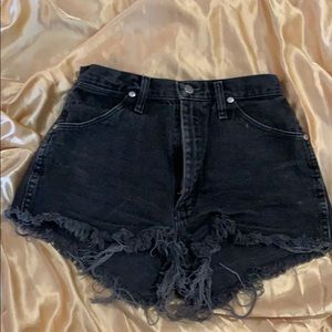 Black Wrangler shorts